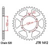 Corona JT 1412 de acero con 37 dientes - motoscamaralweb.com
