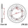 Corona JT SPROCKETS acero estándar 223 - Paso 520 - motoscamaralweb.com