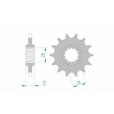 Piñón AFAM acero estándar 20515 - Paso 525 - motoscamaralweb.com