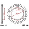 Corona JT 300 de zinc negro con 47 dientes - motoscamaralweb.com