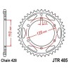 Corona JT 485 de acero con 46 dientes - motoscamaralweb.com