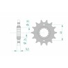 Piñón AFAM acero estándar 20602 - Paso 530 - motoscamaralweb.com