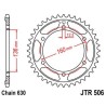 Corona JT 506 de acero con 40 dientes - motoscamaralweb.com
