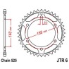Corona JT 6 de zinc negro con 42 dientes - motoscamaralweb.com