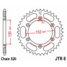 Corona JT SPROCKETS acero estándar 8 - Paso 520 - motoscamaralweb.com