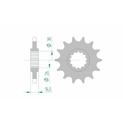 Piñón AFAM acero estándar 20607 - Paso 525 - motoscamaralweb.com