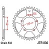 Corona JT 830 de acero con 46 dientes - motoscamaralweb.com