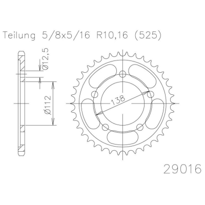 Corona ESJOT acero 50-29016 45 dientes - motoscamaralweb.com
