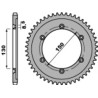 Corona PBR acero C45 estándar 4374 - 428 - motoscamaralweb.com