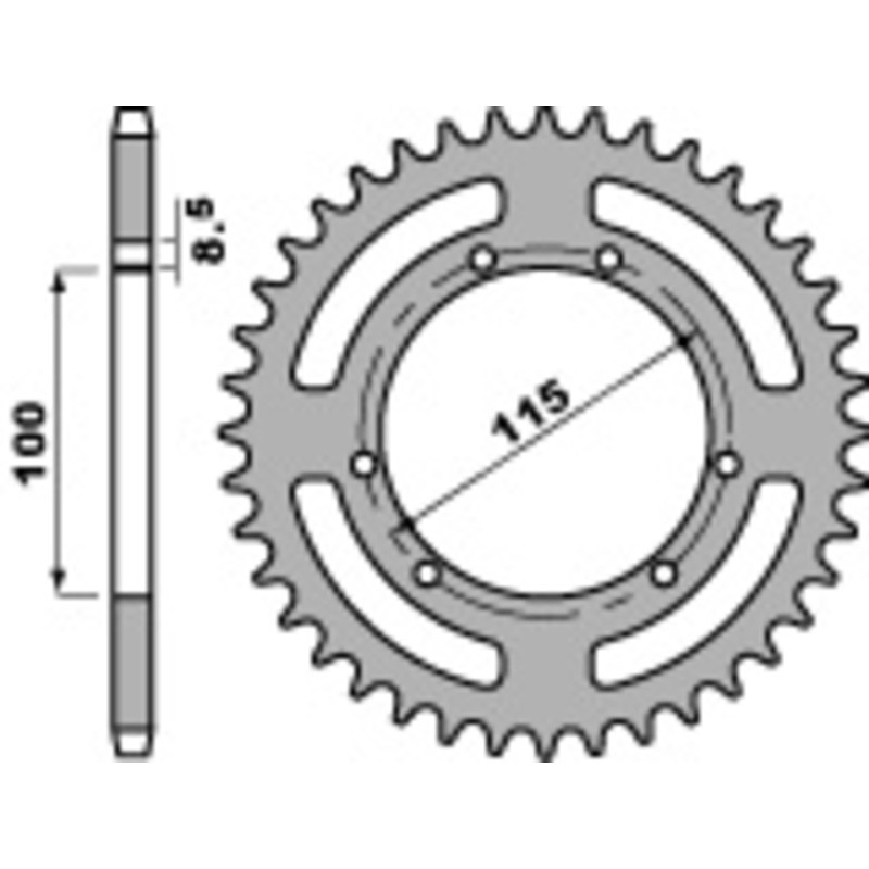 Corona PBR acero C45 estándar 4391 - 420 - motoscamaralweb.com Corona PBR acero C45 estándar 4391 - 420 - motoscamaralweb.com
