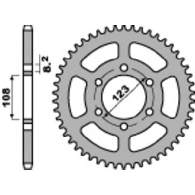 Corona PBR acero C45 estándar 4607 - 428 - motoscamaralweb.com