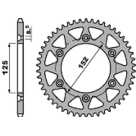Corona PBR aluminio ultra-light 4649 - 520 - motoscamaralweb.com