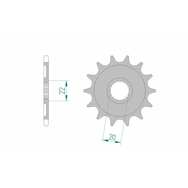 Piñón AFAM acero estándar 21309 - Paso 520 - motoscamaralweb.com Piñón AFAM acero estándar 21309 - Paso 520 - motoscamaralweb.com