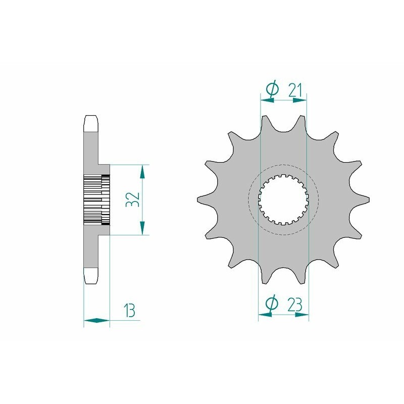 Piñón AFAM acero estándar 21311 - Paso 428 - motoscamaralweb.com