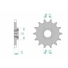 Piñón AFAM acero estándar 21311 - Paso 428 - motoscamaralweb.com