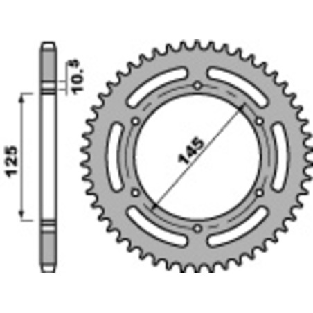 Corona PBR acero C45 estándar 866 - 520 - motoscamaralweb.com