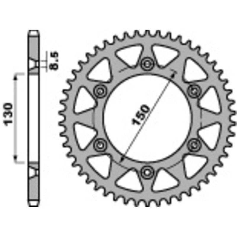 Corona PBR acero C45 estándar 270 - 520 - motoscamaralweb.com Corona PBR acero C45 estándar 270 - 520 - motoscamaralweb.com