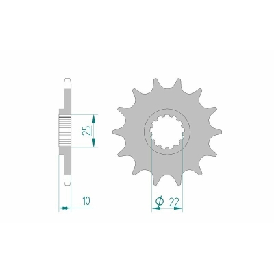 Piñón AFAM acero estándar 21510 - Paso 520 - motoscamaralweb.com