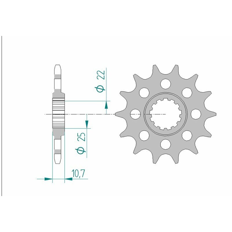 Piñón AFAM acero estándar 21511 - Paso 520 - motoscamaralweb.com Piñón AFAM acero estándar 21511 - Paso 520 - motoscamaralweb.com