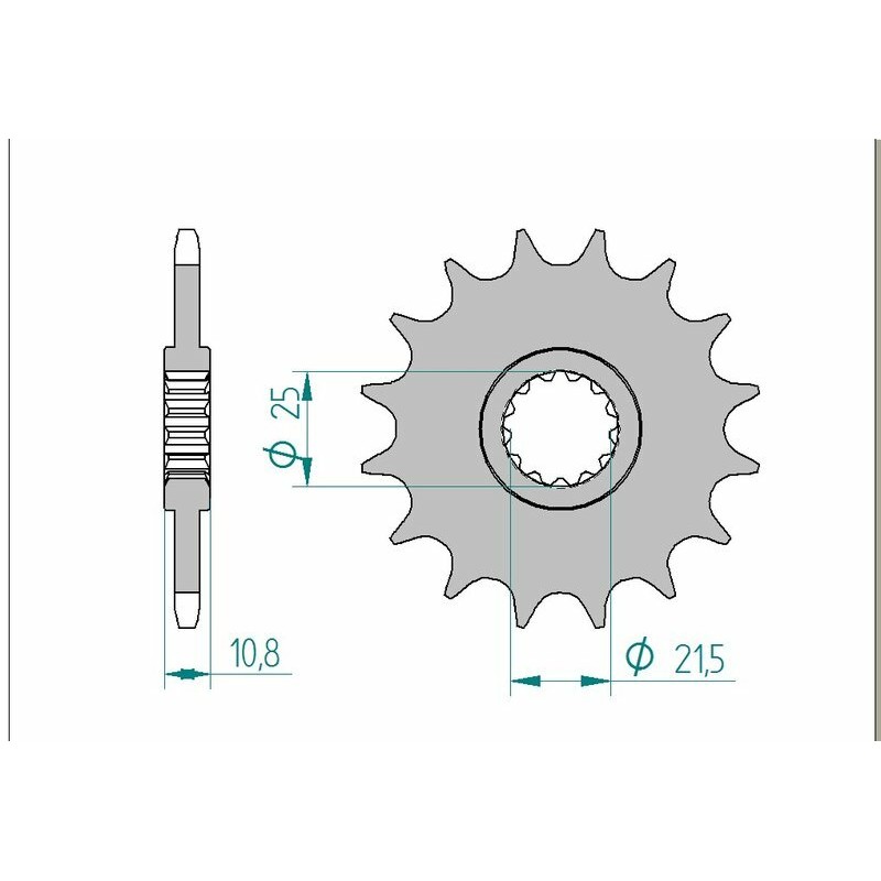 Piñón AFAM acero estándar 21512 - Paso 520 - motoscamaralweb.com Piñón AFAM acero estándar 21512 - Paso 520 - motoscamaralweb.com