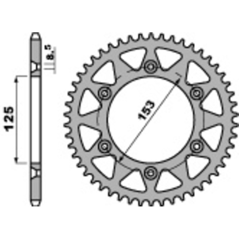 Corona PBR acero C45 estándar 289 - 520 - motoscamaralweb.com Corona PBR acero C45 estándar 289 - 520 - motoscamaralweb.com