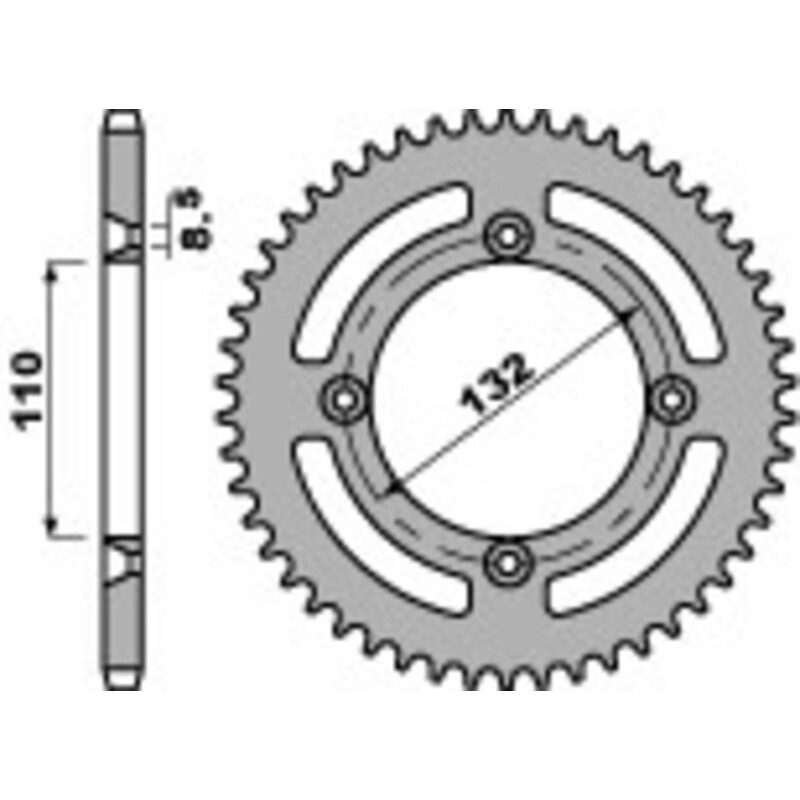 Corona PBR acero C45 estándar 4486 - 428 - motoscamaralweb.com Corona PBR acero C45 estándar 4486 - 428 - motoscamaralweb.com