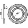 Corona PBR acero C45 estándar 4486 - 428 - motoscamaralweb.com