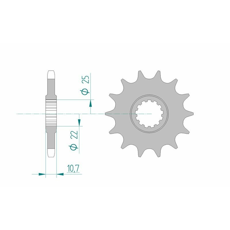 Piñón AFAM acero estándar 21606 - Paso 525 - motoscamaralweb.com Piñón AFAM acero estándar 21606 - Paso 525 - motoscamaralweb.com