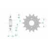 Piñón AFAM acero estándar 24505 - Paso 520 - motoscamaralweb.com
