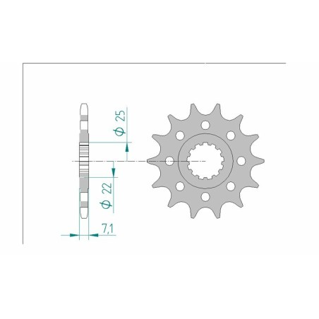 Piñón AFAM acero estándar 24511 - Paso 520 - motoscamaralweb.com