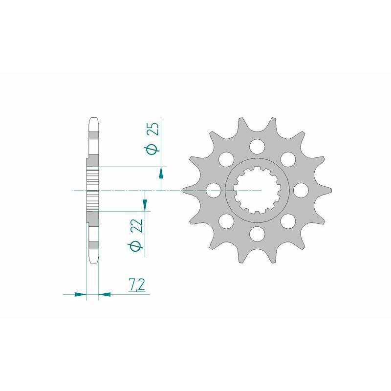 Piñón AFAM acero estándar 28404 - Paso 520 - motoscamaralweb.com Piñón AFAM acero estándar 28404 - Paso 520 - motoscamaralweb.com