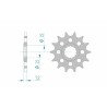 Piñón AFAM acero estándar 28404 - Paso 520 - motoscamaralweb.com