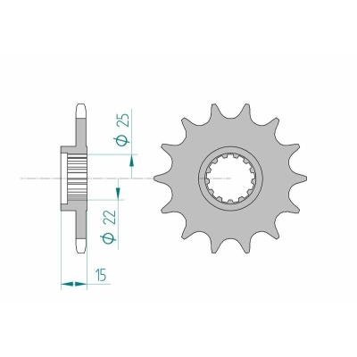Piñón AFAM acero estándar 24510 - Paso 520 - motoscamaralweb.com