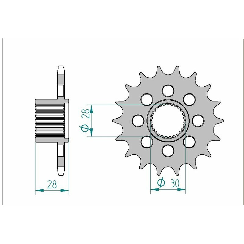 Piñón AFAM acero estándar 37601 - Paso 525 - motoscamaralweb.com Piñón AFAM acero estándar 37601 - Paso 525 - motoscamaralweb.com