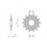 Piñón AFAM acero estándar 43400 - Paso 520 - motoscamaralweb.com