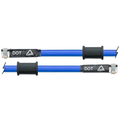 Latiguillo metálico azul Venhill 125mm tuercas cromadas - motoscamaralweb.com