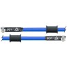 Latiguillo metálico azul Venhill 125mm tuercas cromadas - motoscamaralweb.com