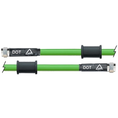 Latiguillo metálico verde Venhill 150mm tuercas cromadas - motoscamaralweb.com