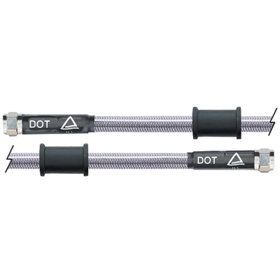 Latiguillo metálico transparente Venhill 175mm tuercas cromadas - motoscamaralweb.com