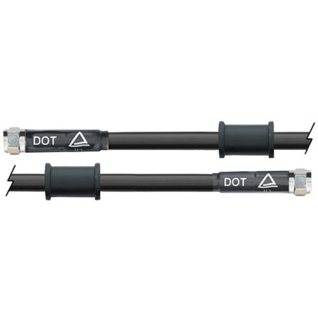 Latiguillo metálico negro Venhill 275mm tuercas cromadas - motoscamaralweb.com