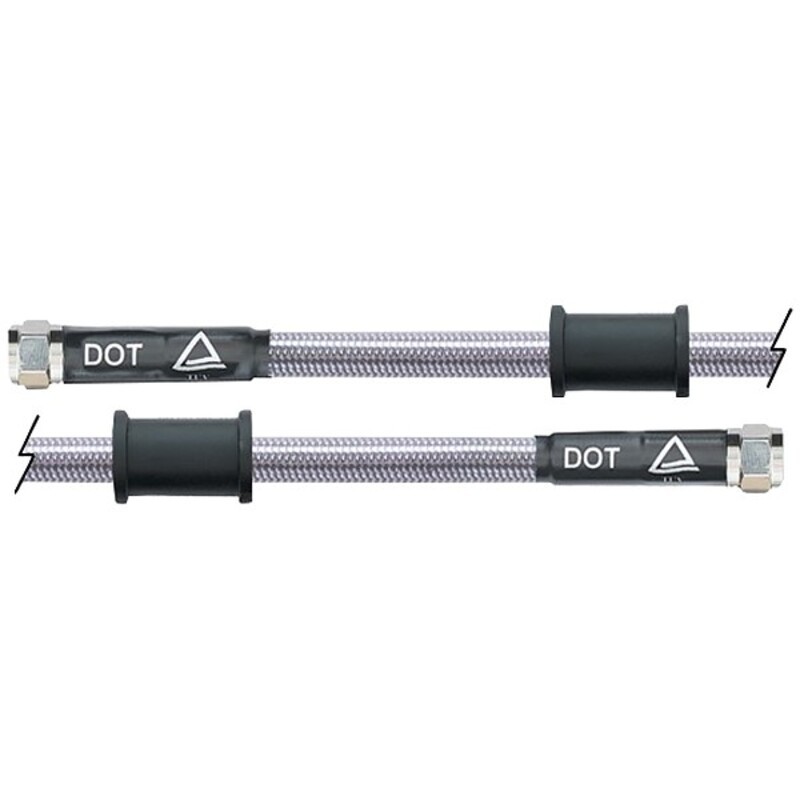 Latiguillo metálico transparente Venhill 475mm tuercas cromadas - motoscamaralweb.com Latiguillo metálico transparente Venhill 475mm tuercas cromadas - motoscamaralweb.com