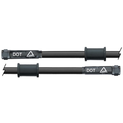 Latiguillo metálico negro Venhill 575mm tuercas negras - motoscamaralweb.com