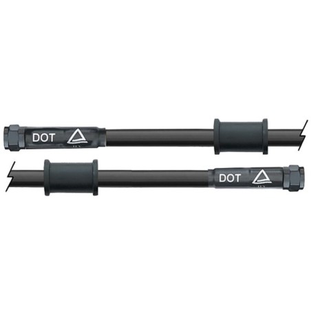 Latiguillo metálico negro Venhill 1025mm tuercas negras - motoscamaralweb.com