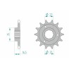 Piñón AFAM acero estándar 52613 - Paso 525 - motoscamaralweb.com