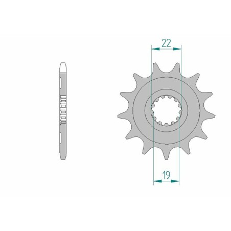 Piñón AFAM acero estándar 64305 - Paso 520 - motoscamaralweb.com
