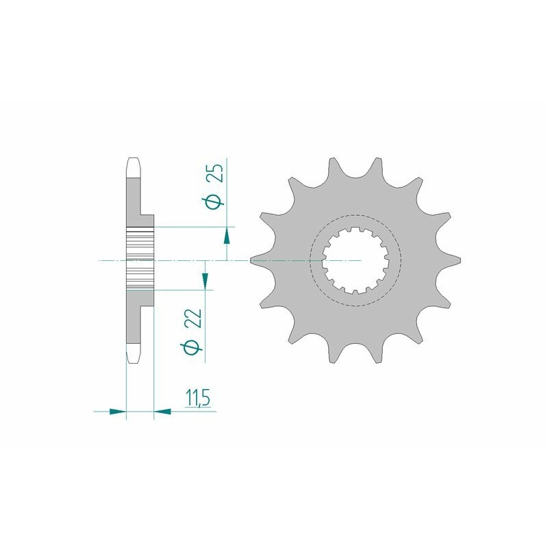 Piñón AFAM acero estándar 73303 - Paso 520 - motoscamaralweb.com Piñón AFAM acero estándar 73303 - Paso 520 - motoscamaralweb.com