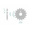 Piñón AFAM acero estándar 85200 - Paso 428 - motoscamaralweb.com
