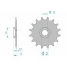 Piñón AFAM acero estándar 94100 - Paso 415 - motoscamaralweb.com