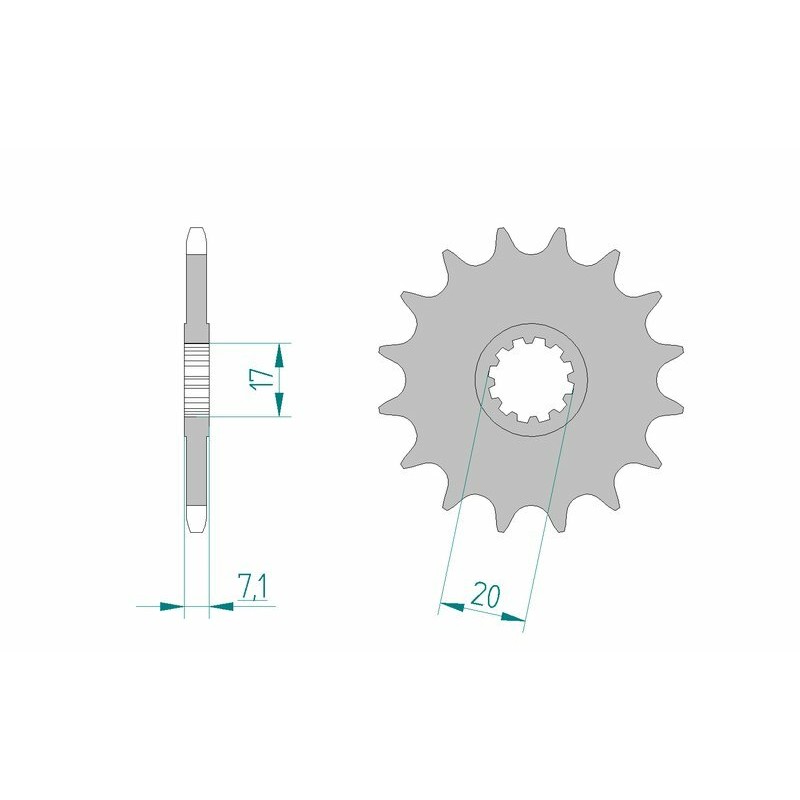 Piñón AFAM acero estándar 94119 - 420 - Motor Minarelli AM6 - motoscamaralweb.com