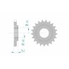 Piñón AFAM acero estándar 94602 - Paso 530 - motoscamaralweb.com